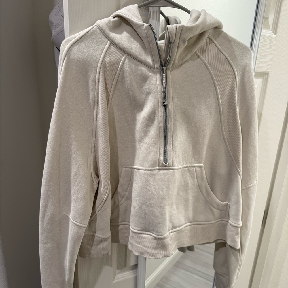 Lululemon Scuba Half-Zip Hoodie - Bone